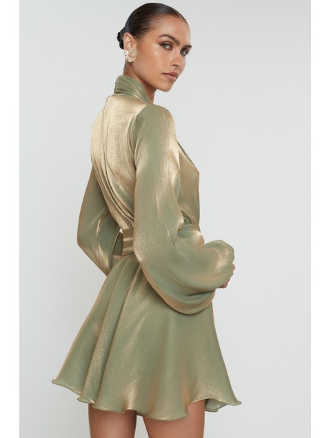 MIX AND MATCH Savina Olive Dress Λαδί Φόρεμα